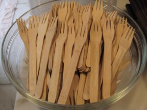 Bamboo eco-friendly forks