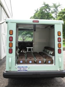 The old Martha by Mail truck was used to deliver our boxed lunches.