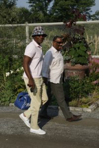 Orlando Reece - SVP, Broadcast Sales and Bernie Young - EVP and General Manager, Broadcast enjoying a stroll near my vegetable garden.