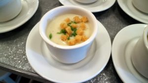 Everyone loved the cauliflower soup- just a tad of milk- no cream- no stock.
