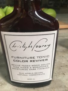 One of our Facebook followers asked what she could use to help light colored wood cabinets in the kitchen. Christophe suggested his furniture tonic color reviver, which cleans as it revives - plus, it is great for rosewood.