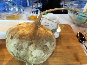 I also brought more exotic foods such as this jicama, a round, fleshy taproot vegetable. Its underground starchy root is one of the popular vegetables grown in Central America, South Asia, and the Caribbean. The crispy, ice-white tuber can be eaten raw or cooked.