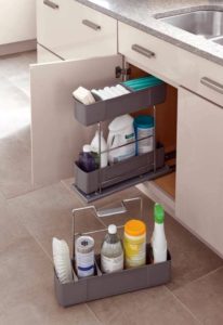 Great storage for cleaning supplies that is easy to remove and will help keep all your household cleaning supplies organized.