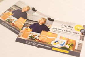 Some of the recipes in the book are also included in our Martha & Marley Spoon menu. Attendees received a coupon for $30 off their first order. (Photo by Wire Image)