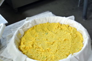 A layer of egg mixture is added.