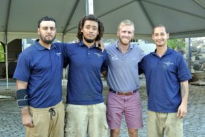 Here are Zachary, Elicio, Ben and Jeremy. It looks great - thank you, Greenwich Tent Company!