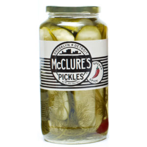 McClure's Pickles is a pickle-maker based in both Brooklyn and Detroit, founded in 2006. Joe, Bob and the McClure family started McClure's Pickles after years of making pickles in their tiny Michigan kitchen using their great grandmother's recipe. https://mcclures.com/