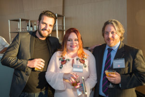 Dan, founder of influencer network Clever, Kristy Sammis, and Joe Petrillo, head of content partnerships at Clever (Photo by Mike Krautter)