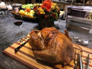 After their day trip, Mike and his family joined relatives for a traditional feast of their own. This is the turkey.