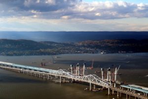 It was such a beautiful day, so I took many photos. This is the new Tappan Zee Bridge being built to replace the current Governor Malcolm Wilson Tappan Zee Bridge over New York's Hudson River. Construction began in 2013, and it is expected to open in 2018.