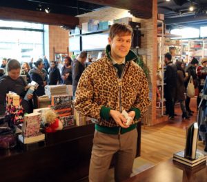 This gentleman made his leopard print jacket. I admired his oversized zipper and was very curious to know where he purchased it - he said at a shop in New York City's garment district.