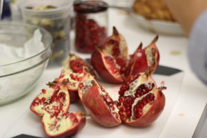 The box is complete with these amazing pomegranates - so fresh and ready to eat. (Photo by Laura Manzano)