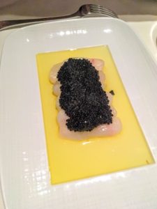 Trout with caviar
