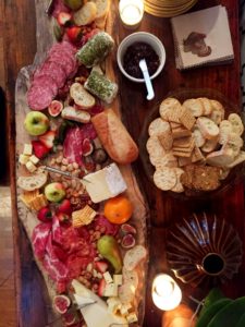 Special projects producer, Judy Morris, and her family enjoyed Thanksgiving at her brother's home, not far from my Bedford, New York farm. This is the appetizer plank Judy's niece, Emily, made - a "Good Thing" from this month's issue of Living.
