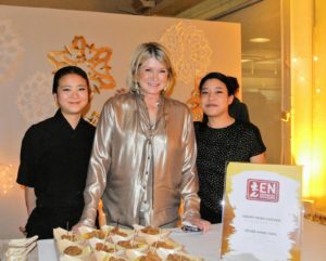 Here I am with staff from EN Japanese Brasserie - they brought crispy fried chicken and house-made tofu. http://www.enjb.com