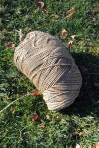 The project also requires rolls and rolls of jute twine.
