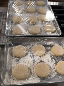 Place them on cookie sheets, cover with plastic wrap, and set aside until they almost double in size. This recipe should make about 20-donuts.  Do you know... more than 10-billion doughnuts are made in the United States each year?
