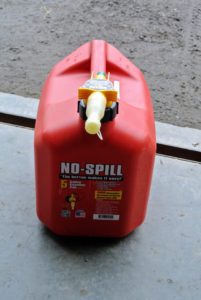 We made sure our no-spill gas jugs were filled, so we had extra fuel on hand.