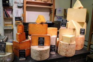 There are hard and soft cheeses like Red Leicester, Appleby’s Cheshire, Shropshire Blue and Colston Basset and Stilton - all sourced from farms around the UK and Ireland.