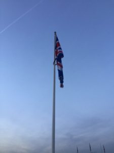 The Union Jack or Union Flag, is the national flag of the United Kingdom of Great Britain and Northern Ireland. The flag combines aspects of three older national flags: the red cross of St George of the Kingdom of England, the white saltire of St Andrew for Scotland and the red saltire of St Patrick to represent Ireland.