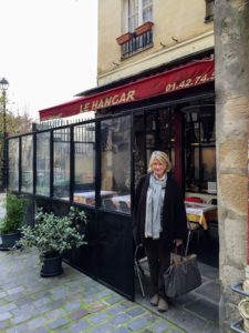 Here I am in front of Le Hangar, where we enjoyed another wonderful Parisian meal. https://www.facebook.com/pages/Le-Hangar/442351975783191