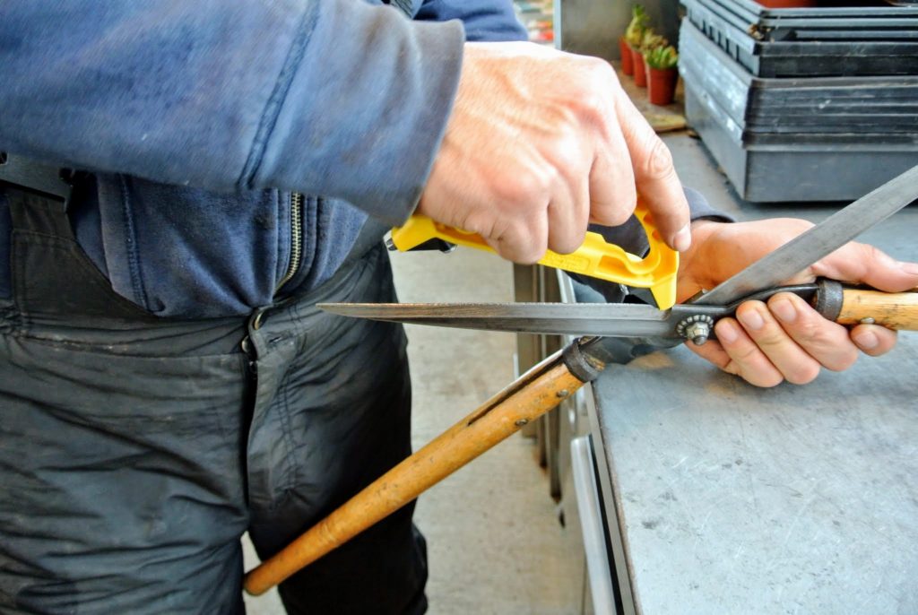 Sharpening Gardening Tools at the Farm The Martha Stewart Blog