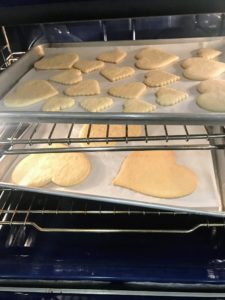I was at the office the day before Valentine's Day, and decided to roll and cut the dough, and bake some cookies. It's become an annual tradition - if you recall, I did the same last year.