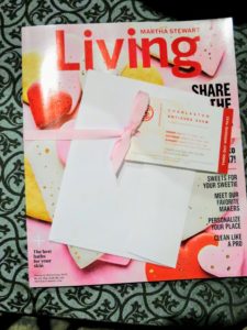 We gave each of the guests a copy of my Living magazine as well as a special Martha & Marley Spoon discount offer. https://marleyspoon.com/