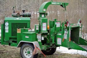 Temperatures were still very cold, so while the ground was still relatively frozen, the outdoor grounds crew was able to bring the chipper straight to the site without damaging the landscape.