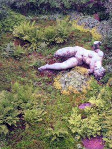 If you follow my blog regularly, I am sure you recognize this lady. Positioned on a lower level just beneath the Western Terrace is La Riviere by Aristide Maillol. Here, she is resting comfortably in her bed of ferns.