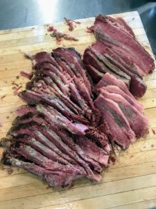 The corned beef was then sliced for serving - so tender and delicious.