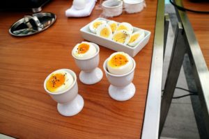 Here are the finished products. Don't they look delicious? My how-to for making perfect soft-boiled eggs is also on my web site. http://www.marthastewart.com/318797/marthas-soft-boiled-eggs