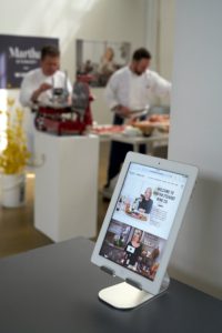 We provided iPads so guests could explore the web site and make an order. The site is very easy to navigate. (Photo by Tony Gale)