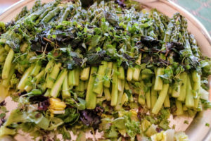 For lunch, we were served several dishes from my book "Vegetables: Inspired Recipes and Tips for Choosing, Cooking, and Enjoying the Freshest Seasonal Flavors". This is Steamed Asparagus with Mint Butter - one of my Steamed Asparagus, Three Ways recipes.