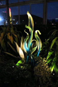 Garden Fiori adds a magical display of art and light to the surrounding specimens.