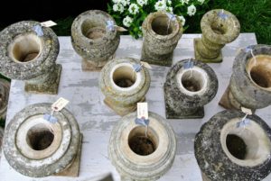 There were many different kinds of antique planters - made from every material known, such as marble, stone, clay and metal. These are from Passports in nearby Salisbury, Connecticut. http://www.passportscollection.com