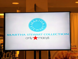 The event was adjacent to all the displays for The Martha Stewart Collection.