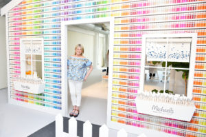 Here I am in front of this fantastic house facade created by @david_stark_design for our paint party. It took 2710-bottles of paint to complete. (Photo by Michael Loccisano/Getty Images for The Michaels Companies)