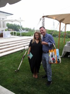 My make-up artist, Daisy Schwartzberg Toye, posed with Jamie Unwin of PS Tailored Events before dinner started.