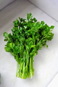 And we harvested a generous bunch of parsley. This will find its way into my morning green juice also.