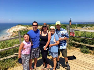 My new property director at my Bedford farm, Fred Jacobsen, spent his holiday at Martha's Vineyard. Here he is with his daughters Ava and Grace, and his parents Lynn and Alfred Jacobsen.