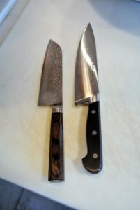 These Cangshan knives are so sharp. They are hand forged and hand sharpened, and have Swedish sourced stain resistant high-alloy steel blades - they're great.