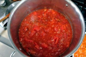 And here is the red sauce - it's almost done.