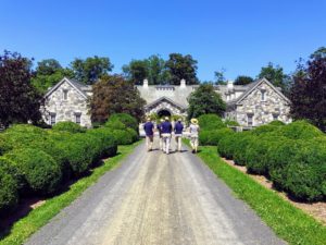 Every garden tour includes a walk through the great Boxwood Allee. Ryan explained how we care for all the boxwood on the farm including the annual "burlapping" project.
