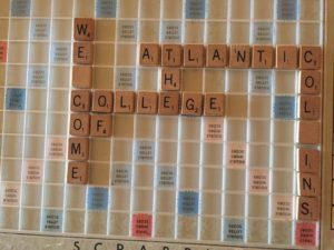 I love playing Scrabble® and this is my Scrabble® board, which is always set-up in my Living Hall. On the day of the party, I spelled out a nice message to COA President, Darron Collins and all the guests.