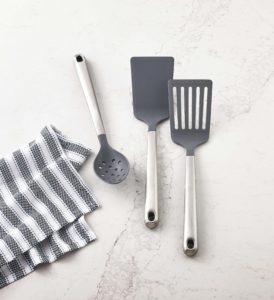 My nylon head kitchen tools have non-slip grips, and more flexible materials.