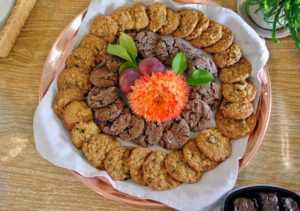 Here is our platter of cookies prepared by the chefs at my New York City headquarters. My longtime housekeeper, Laura, always makes such lovely presentations.