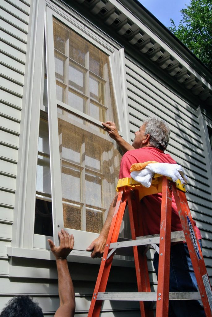Cleaning and Installing the Storm Windows - The Martha Stewart Blog