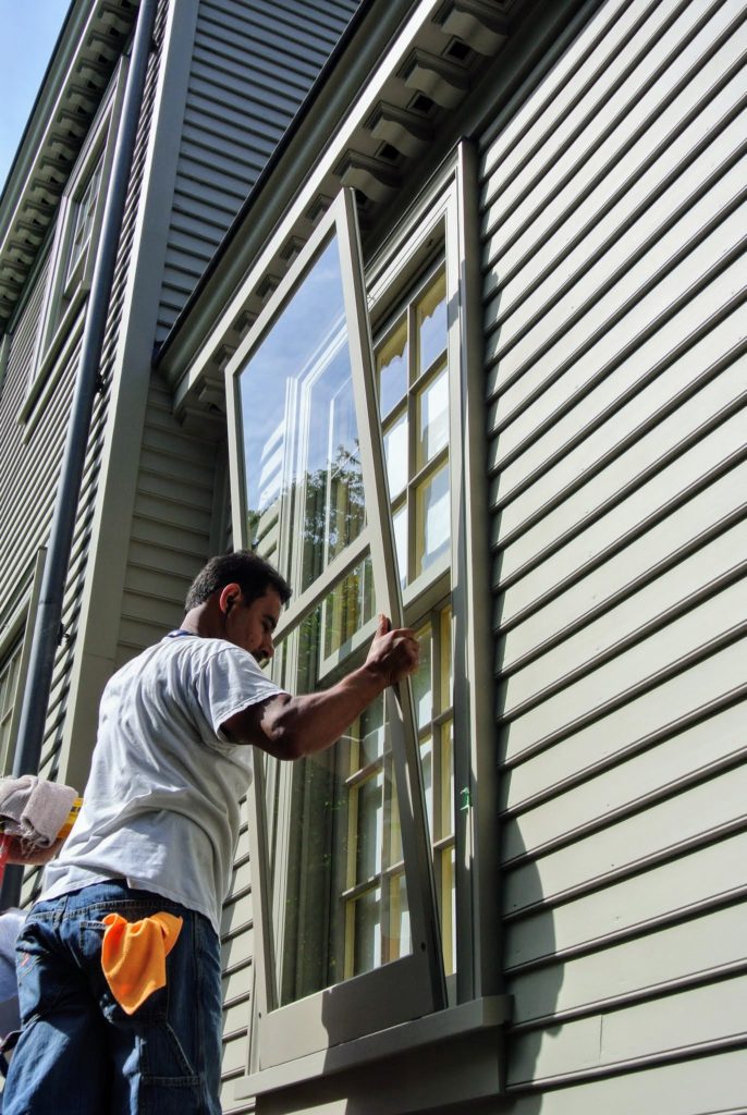 Cleaning and Installing the Storm Windows - The Martha Stewart Blog