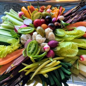 My friend, Chef Pierre Schaedelin, always makes such beautiful harvest produce crudites platters - all these vegetables are from the farmer's market. http://pstailoredevents.com